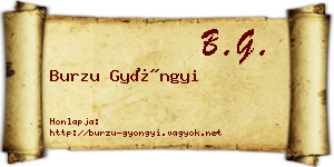 Burzu Gyöngyi névjegykártya